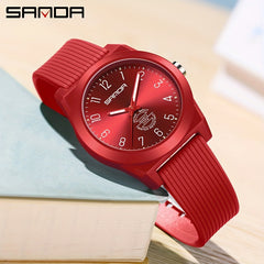 Sanda Quartz Student Watch Minimalist Design Luminous Hands Non Rechargeable