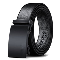 Men's Adjustable PU Leather Slide Buckle Belt