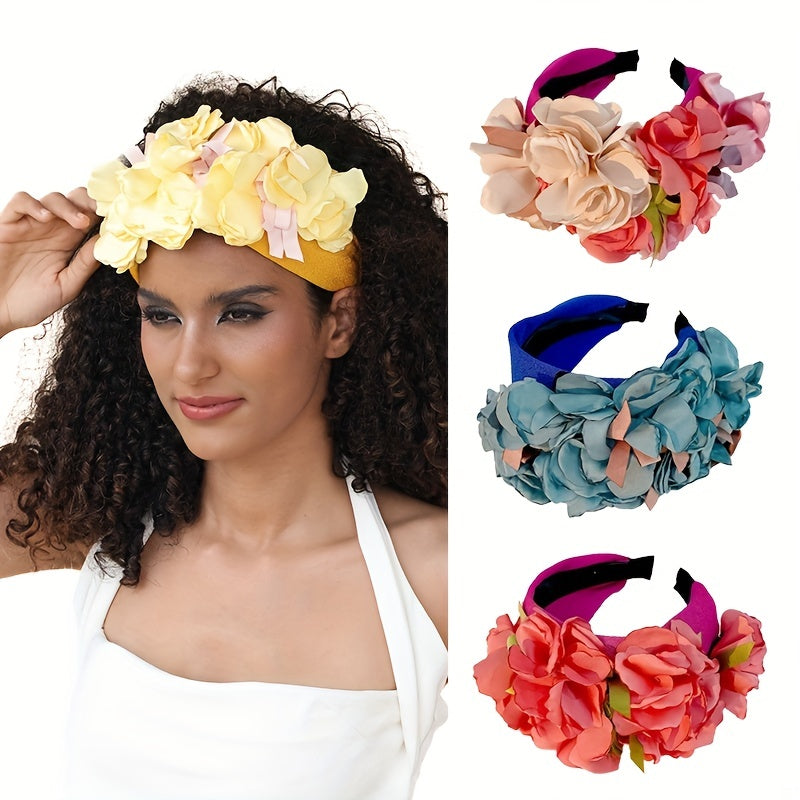 Boho Flower Headband for Women - Sweet Hair Band for Party Prom
