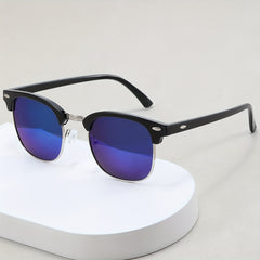 Men's Retro Sunglasses UV Protection Outdoor Beach with Box & Cloth