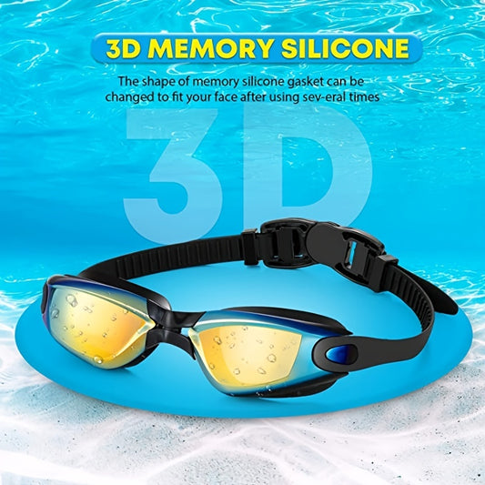 Kids Anti-fog Sunscreen Swimming Goggles - Soft Silicone Lens