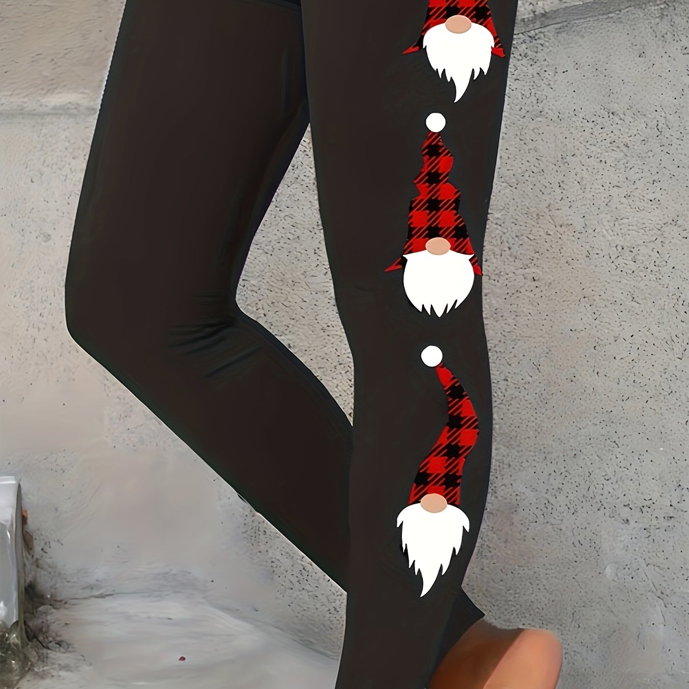 Christmas Santa Claus Print Leggings for Women