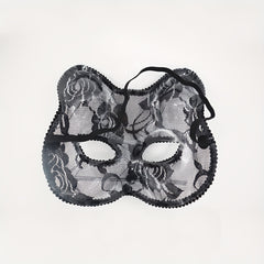 Cat Mask with Lace Border for Halloween, Christmas, Thanksgiving