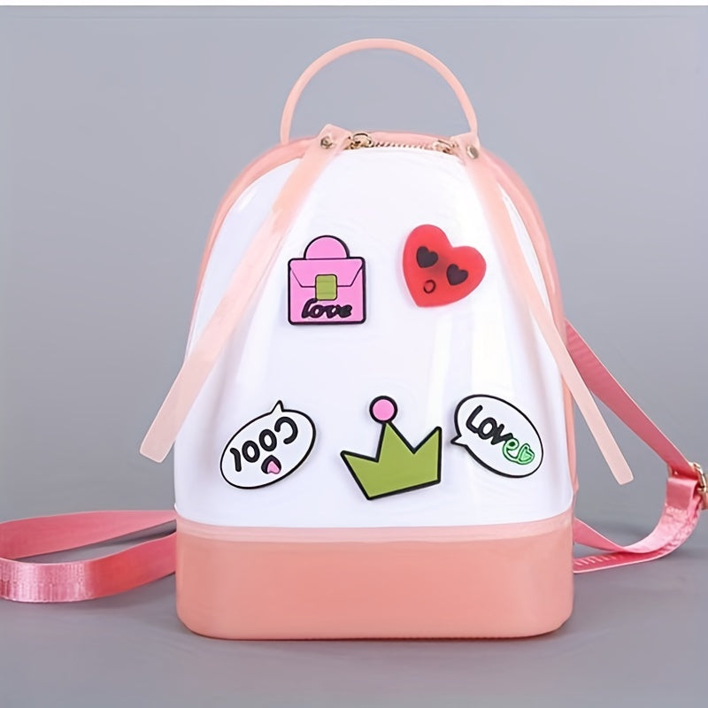 Candy Jelly Backpack Girls Travel Bag Casual Shopper Bag