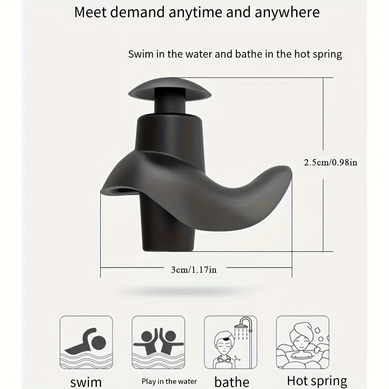 Waterproof Silicone Soft Earplugs for Swimming