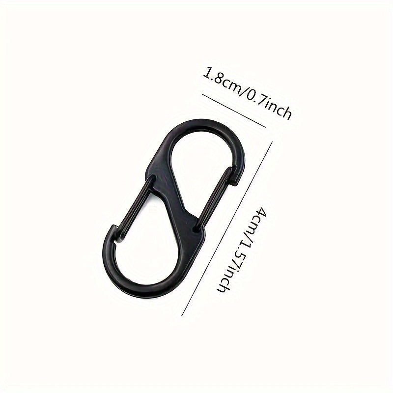 10pcs Zinc Alloy S Hook Carabiner Buckle Keychain Spring Buckle