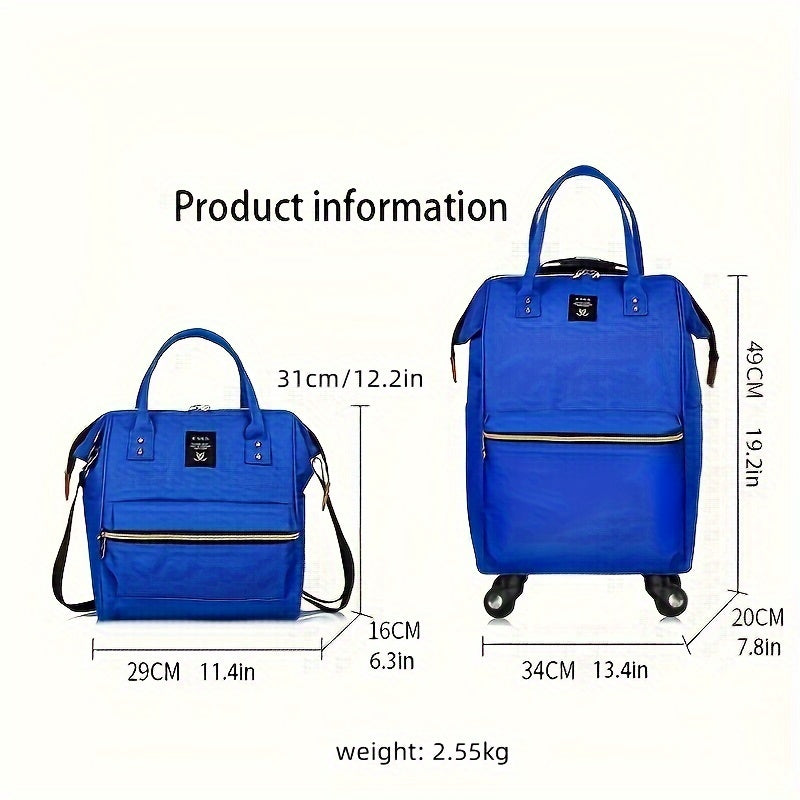 2pcs Waterproof Oxford Cloth Luggage & Tote Set