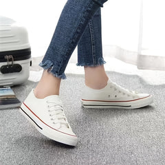 Women's Lace Up Skate Shoes Canvas Low Top Sneakers