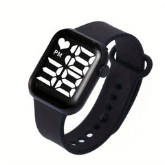 Kids Glow Square Electronic Watch with Silicone Strap