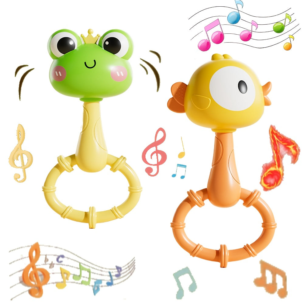 Frog Duck Hand Cranked Bell for Youngsters 1 2pcs