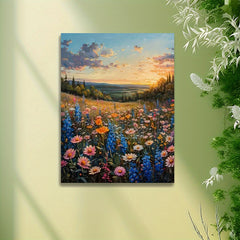 Little Daisy Bushes Under Clouds Acrylic Painting Kit