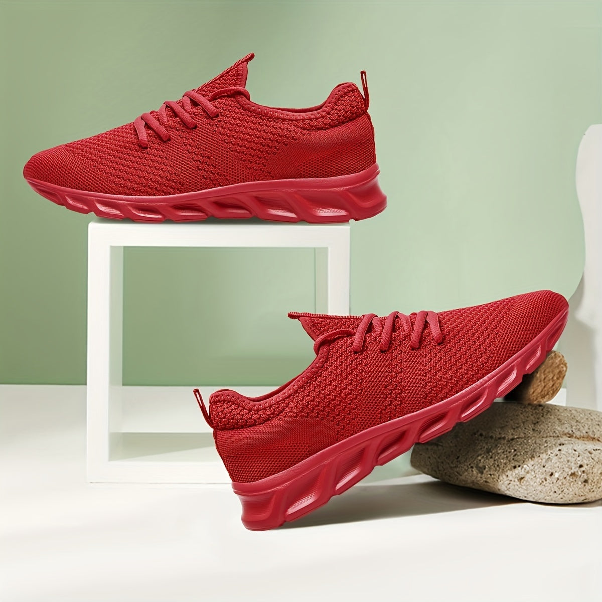 Breathable Lace Up Running Sneakers Comfort Sports Shoes