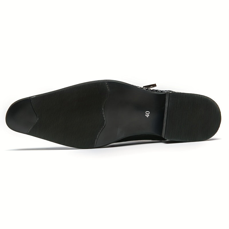 Women's Buckle Strap Oxfords Square Toe Low Top Shoes