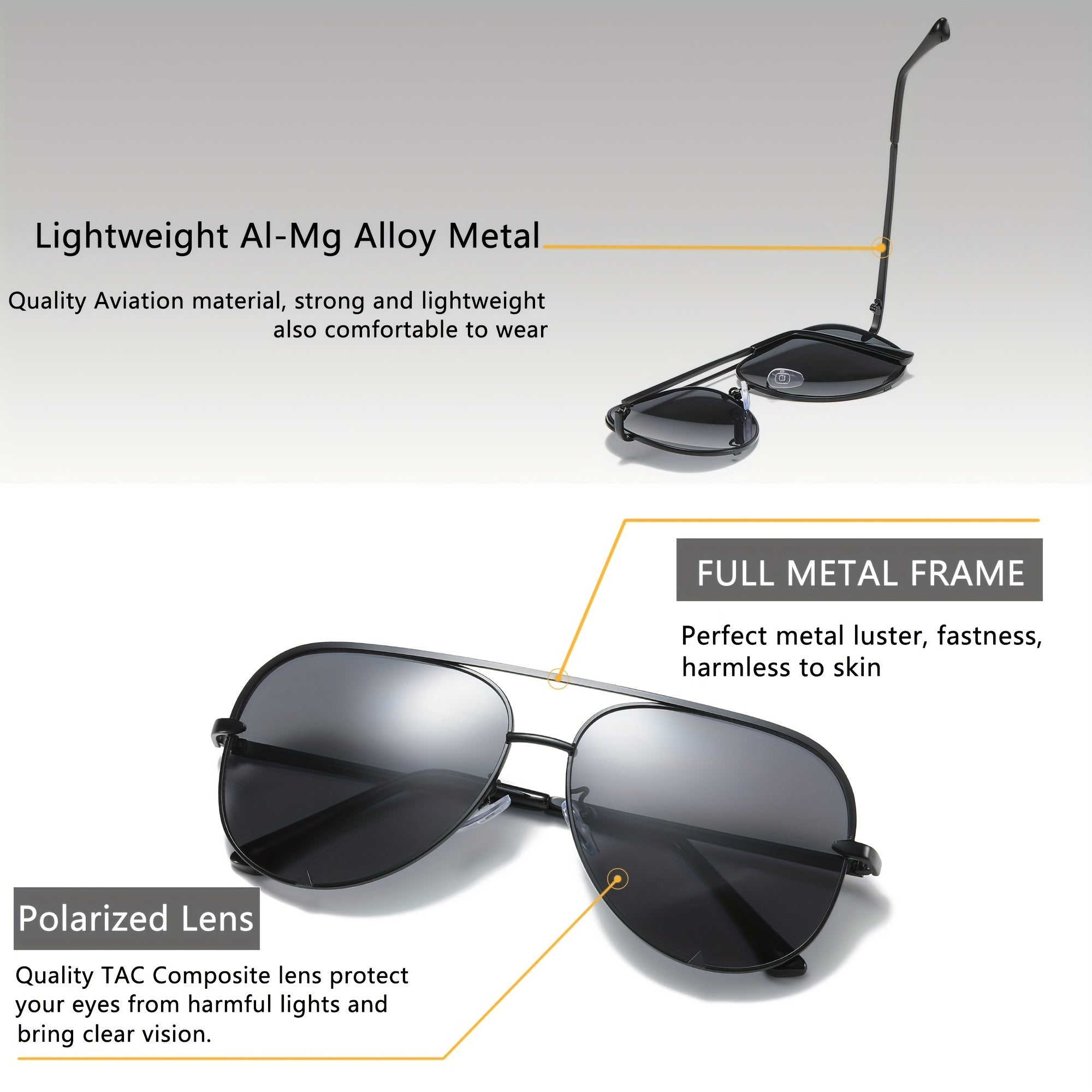 Men's Business Sunglasses UV400 Protection Outdoor Riding Fishing