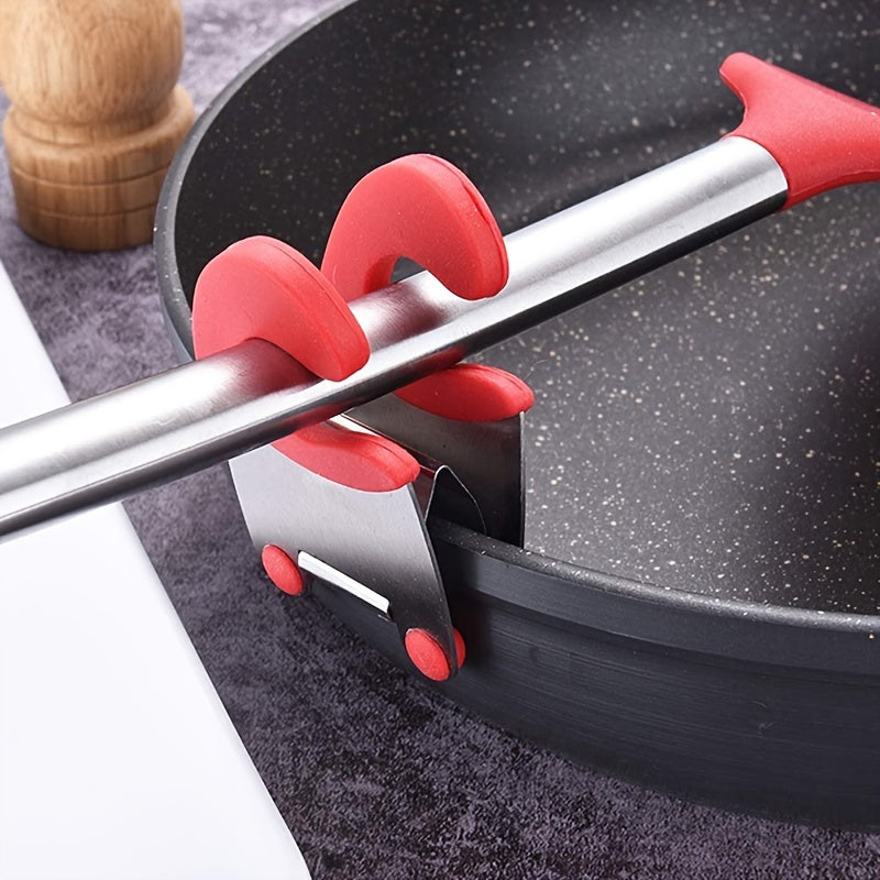 Stainless Steel Pot Spoon Holder with Silicone Grip