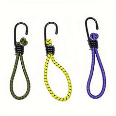 1pc Outdoor Camping Tent Elastic Rope With Hook Fixed Rope Hook Random