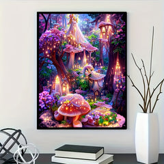 5D Diamond Painting Set Mushroom Room Interior Decoration Kit - 11.8x7.88 Inches