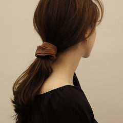 Leather Hair Scrunchies Ponytail Holders Thick Hair Bands Elastic Ties