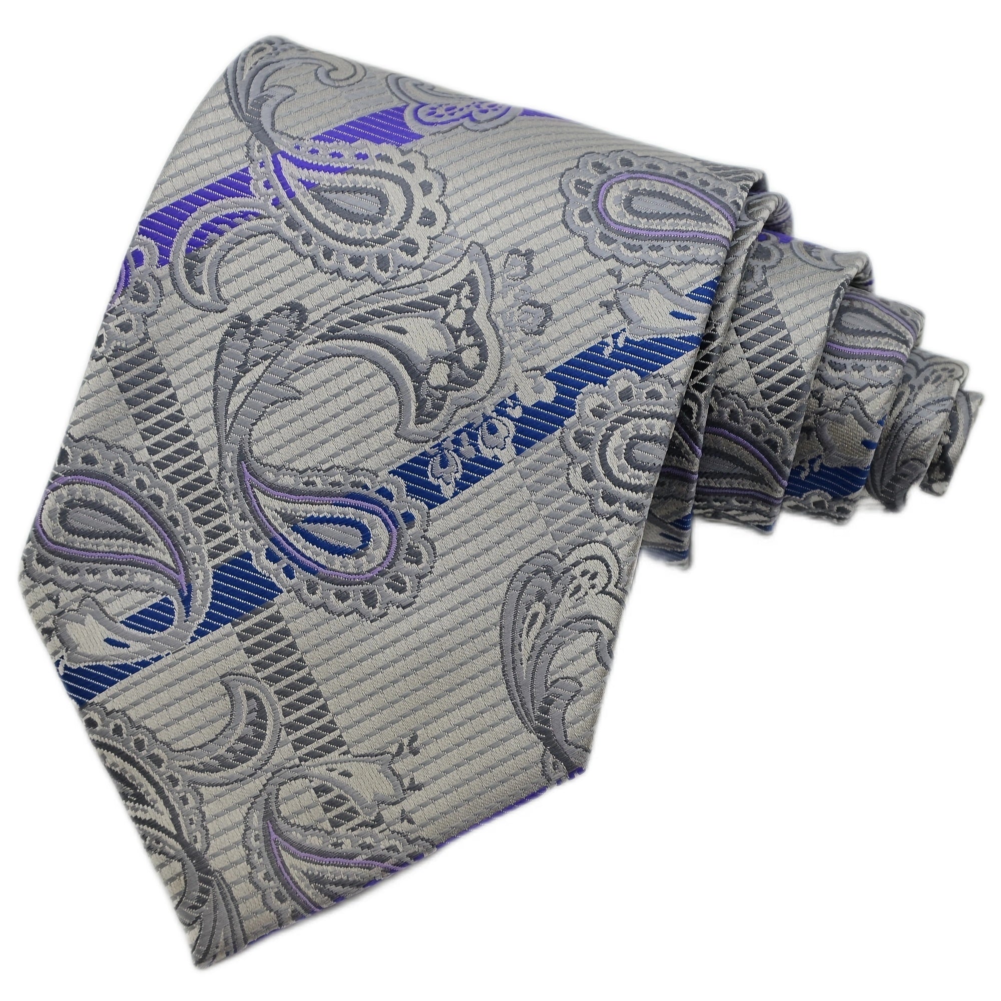 Men's Striped Floral Jacquard Necktie Business Wedding Party Necktie Gift