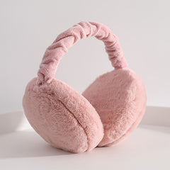 Plush Foldable Earmuffs Hand Woven Ear Warmers
