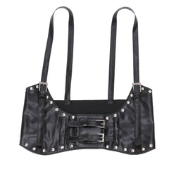  Underbust Waist Belt PU Leather Corset Wide Belt