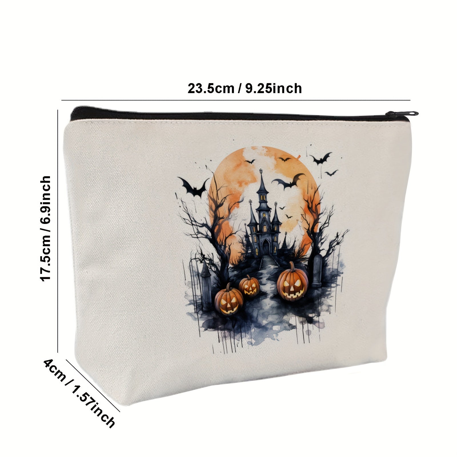 Halloween Makeup Bags Travel Pouches Toiletry Bags Canvas Zipper Makeup Bags