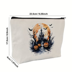 Halloween Makeup Bags Travel Pouches Toiletry Bags Canvas Zipper Makeup Bags