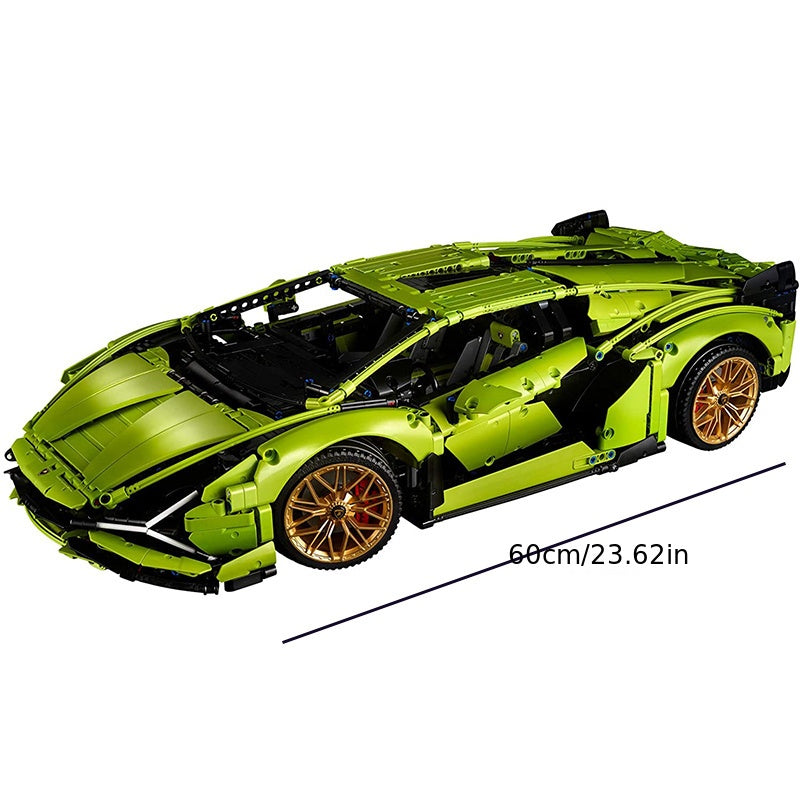 Green Car Building Block Bricks Toy for Adults Kids