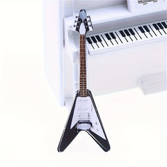 4pcs Dollhouse Guitar Model Ornaments Simulation Guitar Micro Scene Props