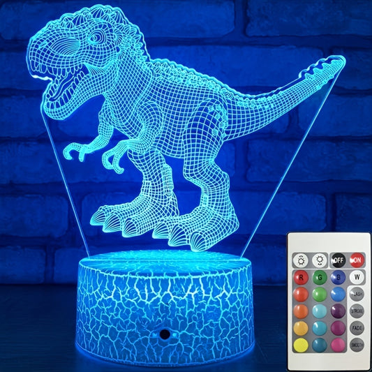 Dinosaur 3D Night Light w/ Remote & Smart Touch 16 Colors Dimmable T rex Toys