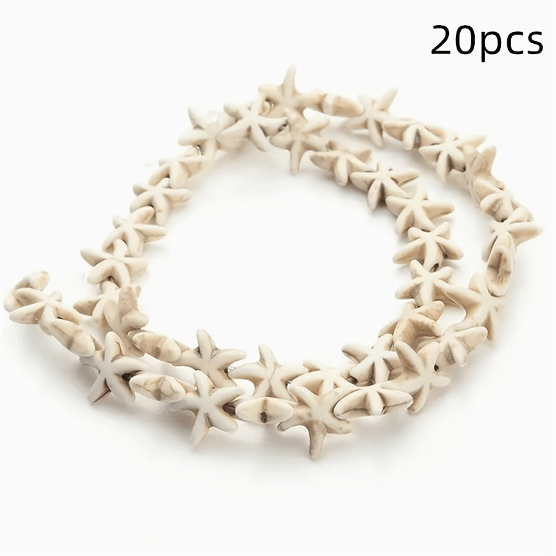 20pcs Turquoise Starfish Beads DIY Earrings Bracelet Necklace Accessories
