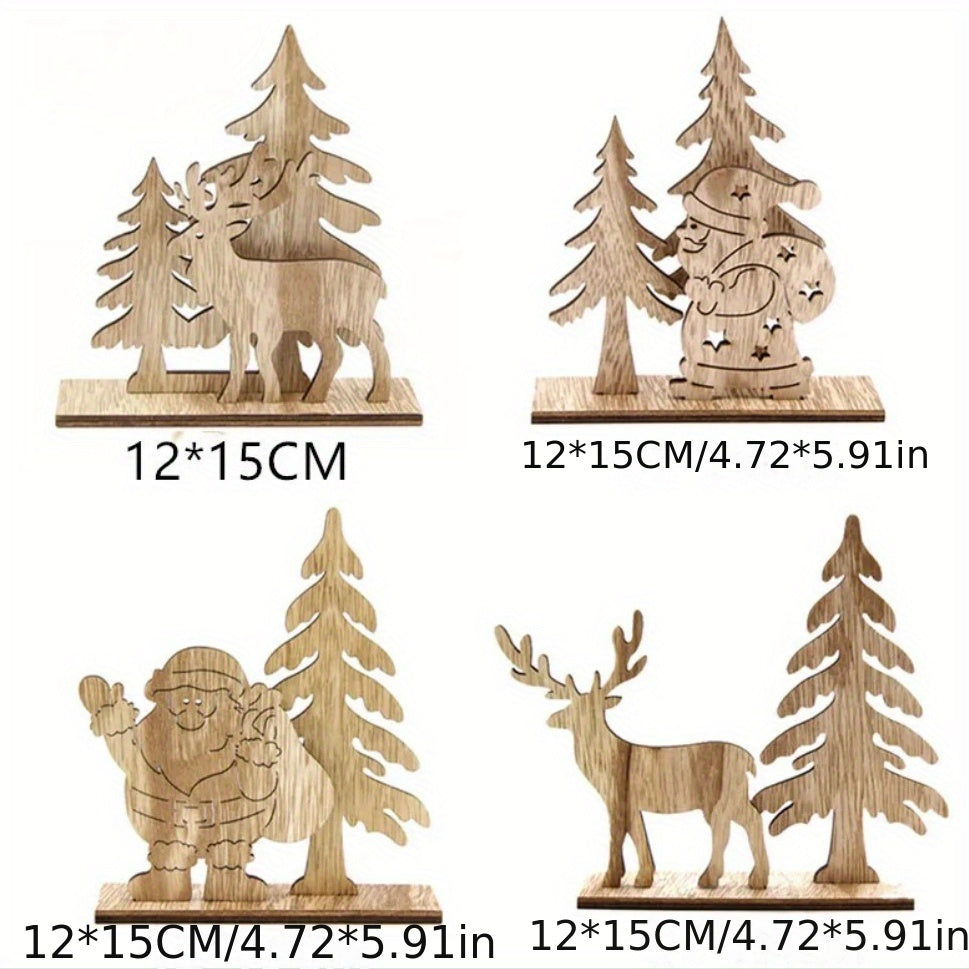 Wooden Ornaments Craft Wood Slices Christmas Tree Decoration DIY