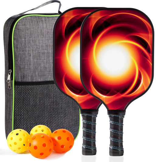 Carbon Fiber Pickleball Set With Paddle and Tote Bag