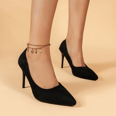 Women's Pointed Toe Slip On Stiletto Court Pumps Sexy High Heels