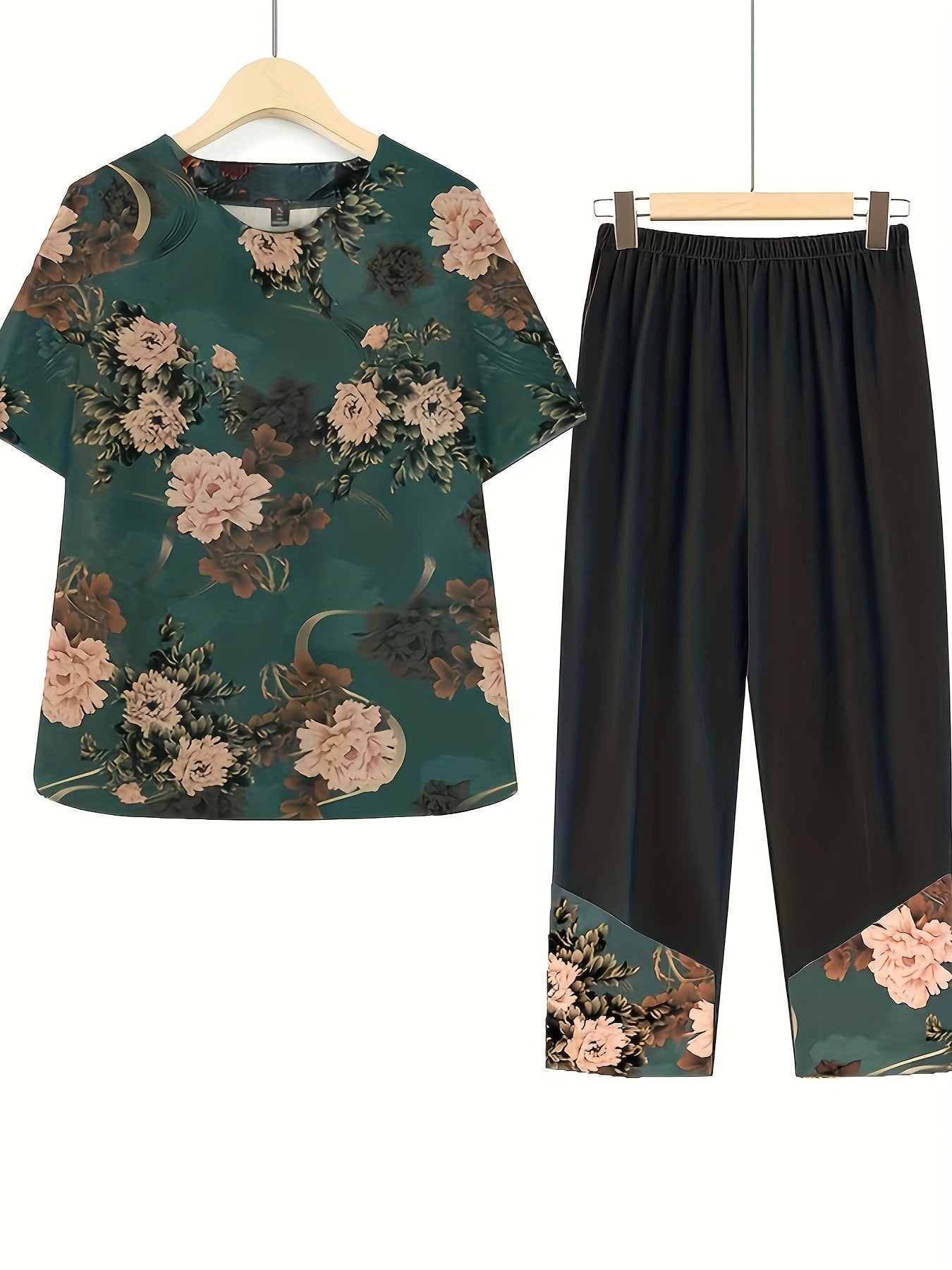  Floral Print Top & Pants Set