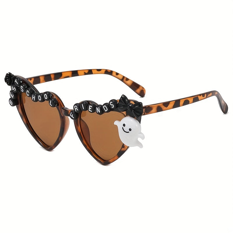 Y2K Heart Sunglasses Ghost & Flower Cosplay UV400