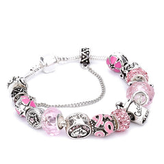 Beaded Bracelet Flower Pattern Chain Bracelet