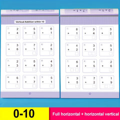 Math Learning Handwriting Arithmetic Exercise Book Set - English Version