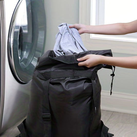 Large Capacity Drawstring Laundry Bag Dirty Clothes Storage Backpack