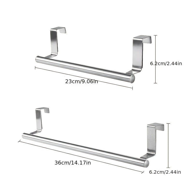 Stainless Steel Over the Door Towel Rack Storage for Bathroom