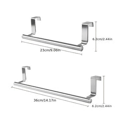 Stainless Steel Over the Door Towel Rack Storage for Bathroom