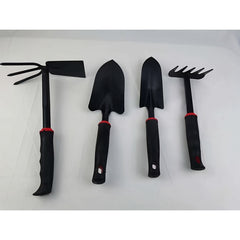 4pcs Garden Shovel & Rake Tool Set Dual purpose Hook Wide & Narrow Iron Shovel
