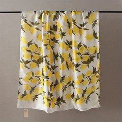 Lemon Print Scarf Boho Shawl Bandana