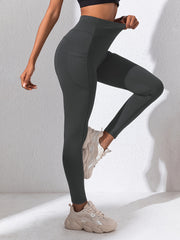 High Stretch Seamless Yoga Leggings With Side Pocket