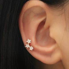 Bee Zircon Ear Cuff Copper 18K Plated Casual
