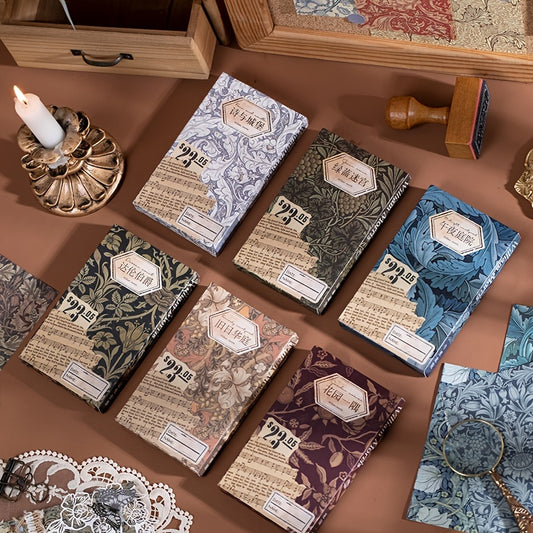 60pcs Vintage Collage Paper DIY Decorative Stationery Non-Adhesive Material Card