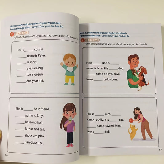 English Grammar Pre Study Manual - Durable Paper Material