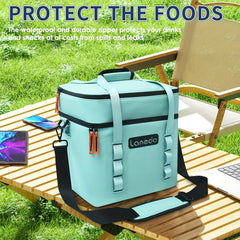 Lanedo Light Green Cooler Bag with Compartment