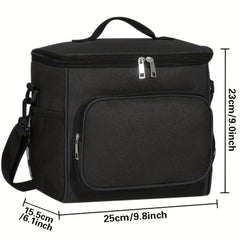 Customizable Thermal Cooler Tote Bag Canvas Insulated Lunch Bag