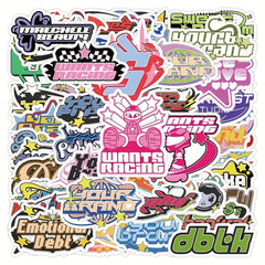 50pcs Y2K Cyber Stickers Waterproof Laptop Guitar Water Bottle Birthday